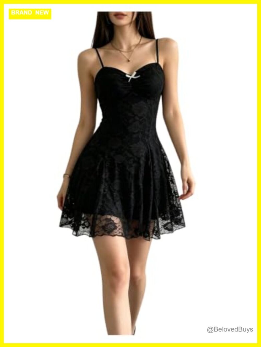 Women's Y2K Goth Lace Mini Dress A-Line V-Neck Sleeveless Going Out